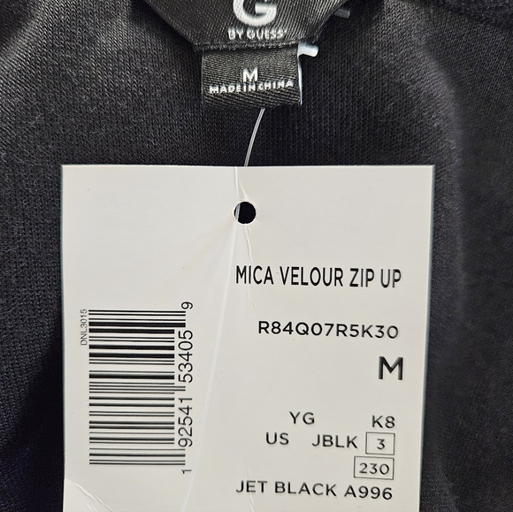 G By Guess NWT Velour Hoodie Jacket - Picture 6 of 7